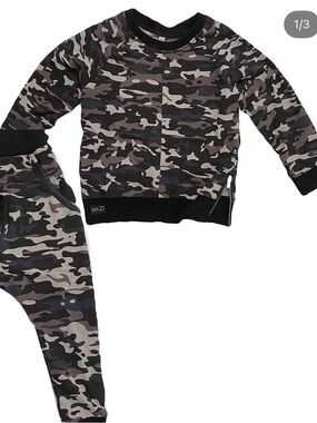 Kids Camo Sweatshirt in Gray Camo